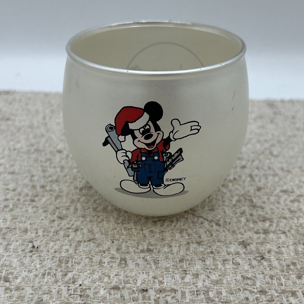 Vintage, Rare, Disney Christmas Mickey Votive Candle Holder Facilities Gift